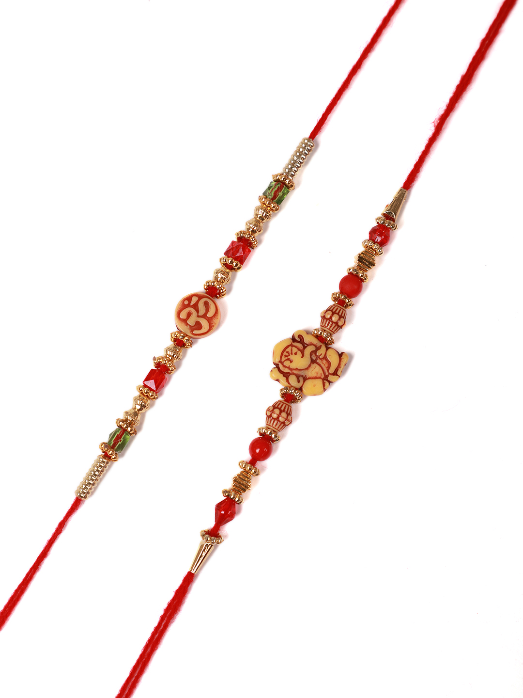 YouBella 2 Rakhi and 2 Greeting Card Combo for Brother (Multi-Colour) (YBRK_91)